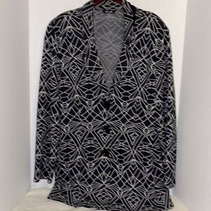 MISOOK BRAND BLAZER JACKET CARDIGAN BLACK WHITE DESIGN OVERSIZED XL
3 BUTTONS